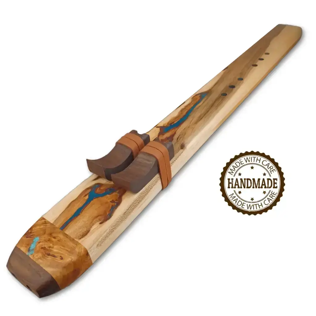 Handgefertigte Samaru Native American Drone Flute – Indianerflöte für Klangbäder und Meditation